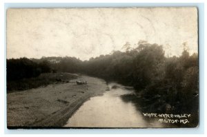 White River Valley Milton Horses 1912 RPPC Postcard Vintage Antique  