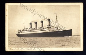 LS2475 - Cunard Liner - Aquitania - built 1914 - postcard