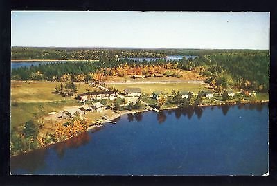 Princeton, Maine/ME Postcard, Aerial Of Play-Stead Camps, Lewy Lake