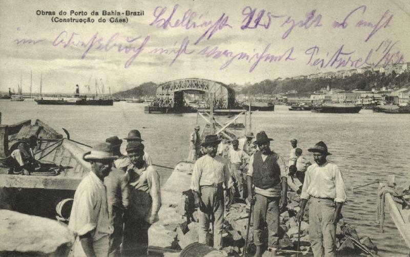 brazil, BAHIA, Obras do Porto, Construção do Cáes (1913) Mello & Filhos