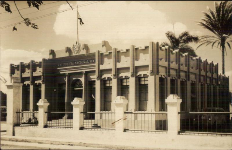 Guantanamo City Cuba Police Station Real Photo Postcard