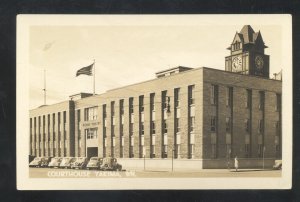 RPPC YAKIMA WASHINGTON COURT HOUSE OLD CARS VINTAGE REAL PHOTO POSTCARD