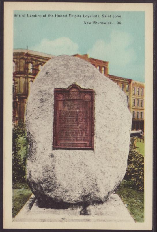 Site of Landing United Empire Loyalists,Saint John,NB,Canada