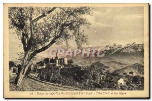 Old Postcard Route Grande Chartreuse Corenc and the Alps