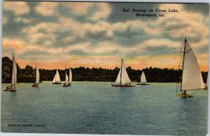 Postcard BOAT SCENE Shreveport Louisiana LA AO4350