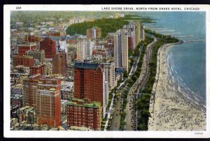 Illinois CHICAGO Lake Shore Drive North from Drake Hotel 1933 World's Fair - WB