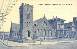 St. James Episcopal Church Atlantic City, New Jersey Vintage Postcard ca 1910s