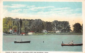 J71/ Kent Ohio Postcard c1910 Brady Lake Ravenna Boats Cottages 77