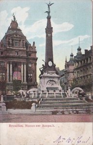 Belgium Brussels Monument Anspach 1904