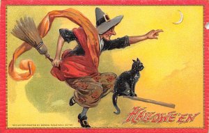 Witch on broom Halloween View Images