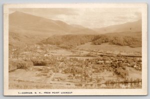 Gorham NH From Point Lookout RPPC Shorey Real Photo Postcard A47