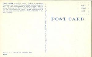Columbus Ohio, Civic Center unused Postcard