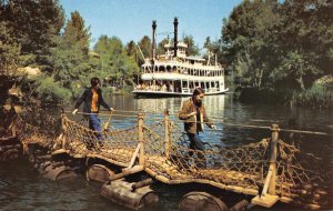 Rivers of America DISNEYLAND Tom Sawyer Island Mark Twain Steamboat Postcard