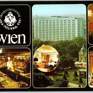 8 Oversized c1970s Wien, Johannesgasse, Hotel Inter Continental Postcard 1T