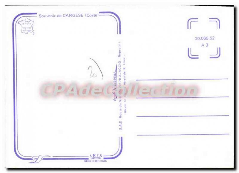 Modern Postcard Souvenir From Cargese