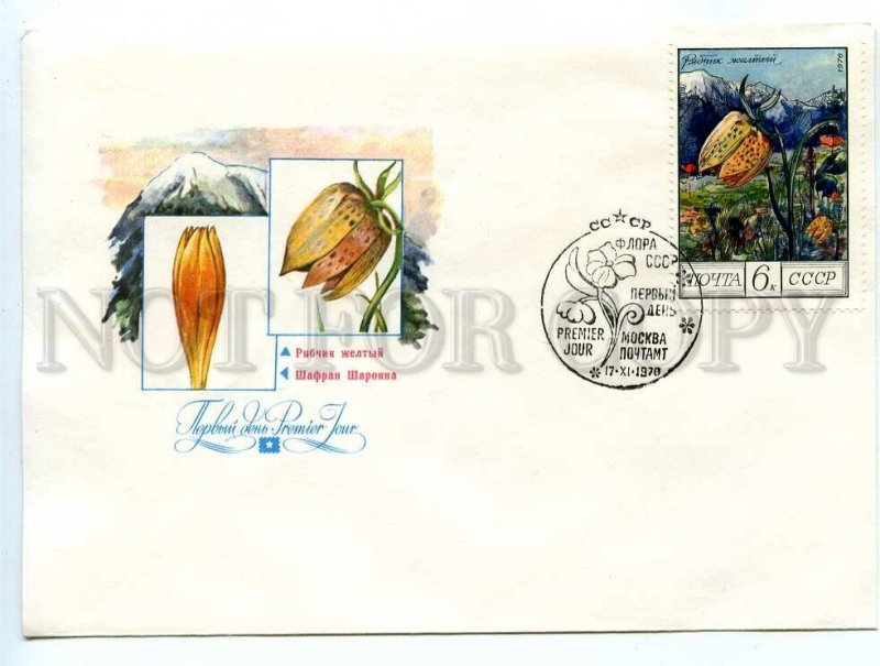 440524 USSR 1976 year set of FDC Sharov Flora USSR flowers