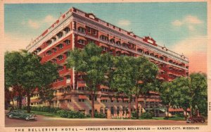 Vintage Postcard 1955 Bellerive Hotel Armour & Warwick Blvd Kansas City Missouri