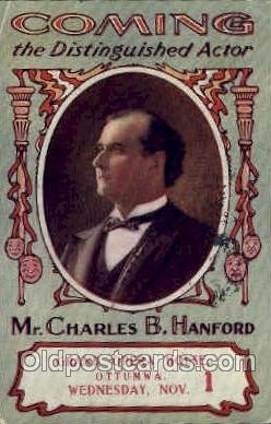 Mr. Charles B. Hanford Theater 1905 light crease left top corner and right to...