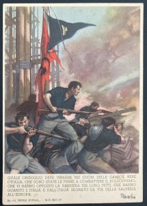 Mint Italy Picture POSTCARD Black Shirts Army Against The Bolshevism