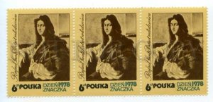 501386 POLAND 1978 year Stamp DAY strip of three stamps