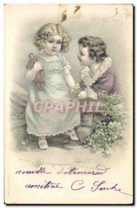 Old Postcard Fantasy Children Doll
