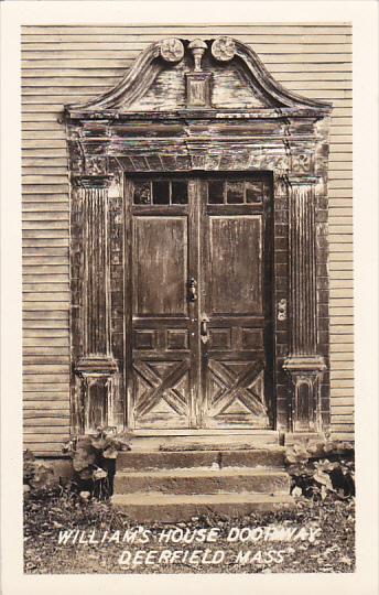 Massachusetts Deerfield Williams House Doorway Real Photo