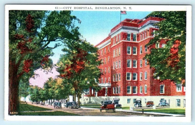 BINGHAMTON, New York NY ~ CITY HOSPITAL ca 1920s  Postcard