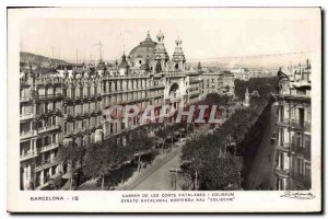 Old Postcard Barcelona's Carrer de les Corts Catalanes Coliseum Strato Katalu...