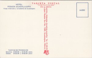 Hotel Posada Guadalajara Mexico Unused Vintage Postcard H6 