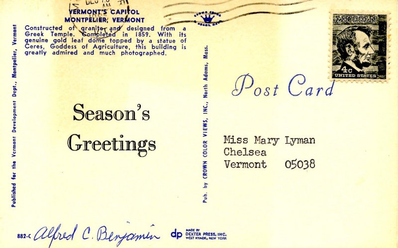 VT - Montpelier. State Capitol    
