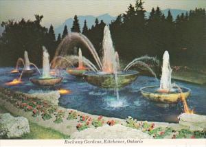 Canada Kitchener Rockway Gardens Sundown At The Fountain