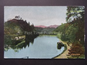 Scotland Stirling TROSSACHS PIER & STEAMER c1908 Postcard by The National Series