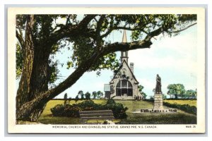 Memorial Church Grand Pre Nova Scotia NS Canada UNP WB Postcard S5