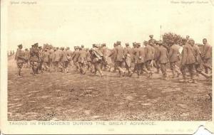 DAILY MAIL WWI TAKING PRISONERS IN GREAT ADVANCE RPPC