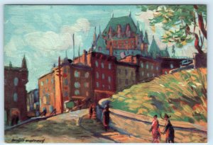 QUEBEC CITY, Canada ~ Artist Andre Morency COTE DE LA MONTAGNE  4x6 Postcard