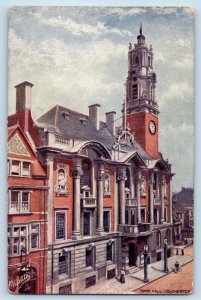 Essex England Postcard Town Hall Colchester c1910 Unposted Oilette Tuck Art