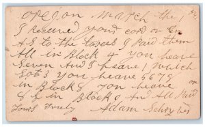 1881 Letter to JCY Phelps Esq Kansas City KS Oregon Illinois IL Postal Card