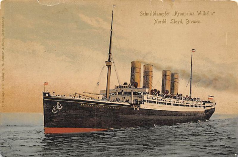 SS Kronprinz Wilhelm Norddeutscher Lloyd Ship 