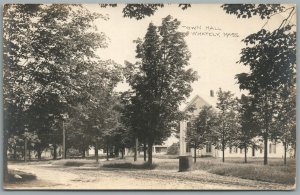 WHATELY MA TOWN HALL ANTIQUE REAL PHOTO POSTCARD RPPC