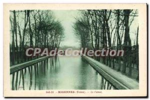 Postcard Migennes Old Canal