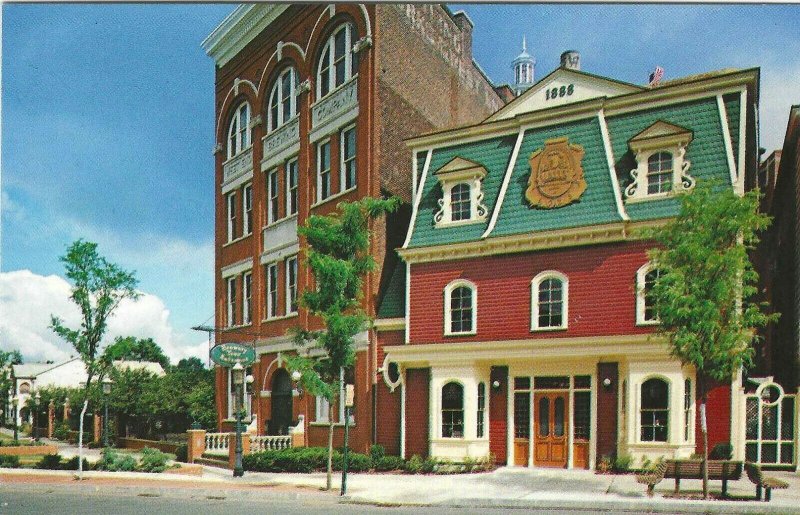 Vintage postcard of The Brewery Shop, Utica, New York