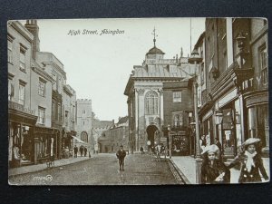 Oxfordshire ABINGDON High Street c1906 Postcard by Valentine