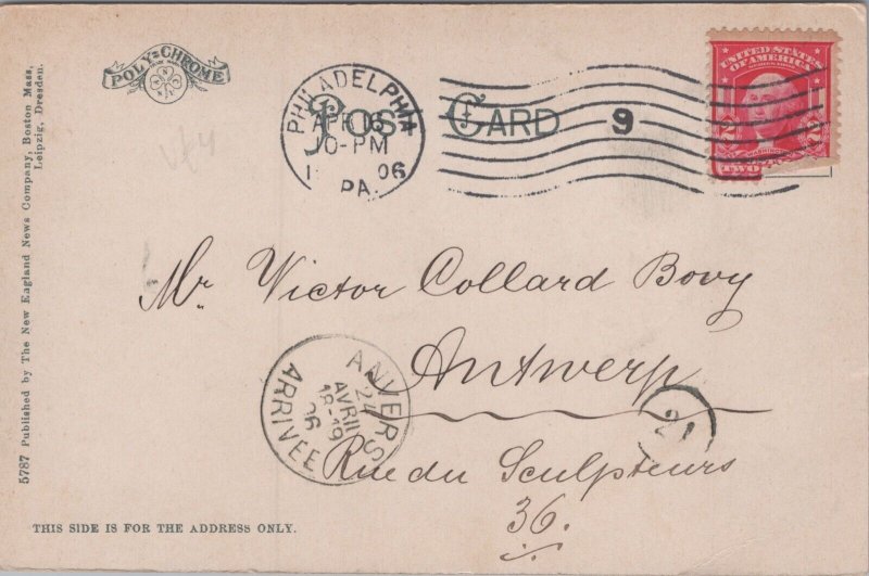 USS Constitution Charlestown Massachusetts Postcard C324