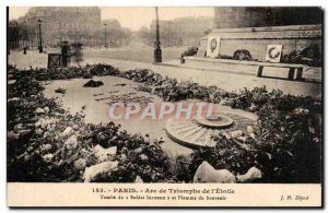 Old Postcard Paris Arc de Triomphe in the & # 39Etoile Tomb of the Unknown So...