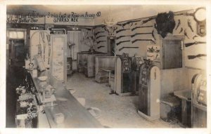 RPPC SILVER DOLLAR BAR Slot Machines, Guns SPARKS, NV c1930s Vintage Postcard