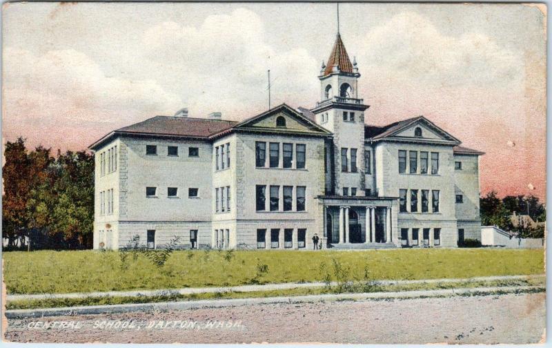 DAYTON,  WA Washington    CENTRAL  SCHOOL    c1910s   Wheelock   Postcard