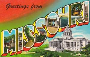 Missouri Greetings With State Capitol Building