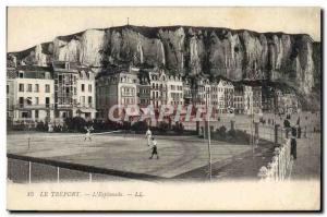 Old Postcard Tennis Treport L & # 39esplanade