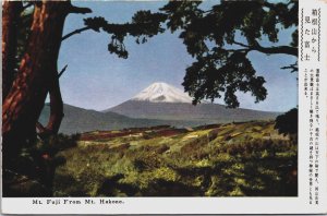 Japan Mount Fuji From Mt Hakone Vintage Postcard C188