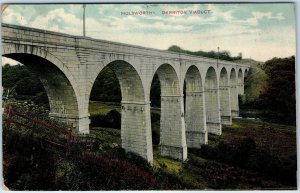 c1950s Derriton, Holsworthy, England Postcard Railway Viaduct Mill Leat UK A76